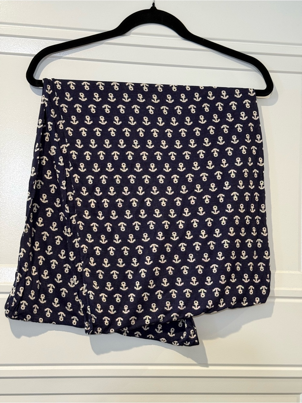 Sperry Navy and Cream Anchor Print Scarf